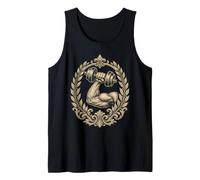 Muscle Anatomy Chart Gym Lifting Vintage Arm Tank Top