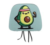 Muscle Avocado Car Headrest Covers Auto Seat Head Rest Case Cute Interior Universal Accessories