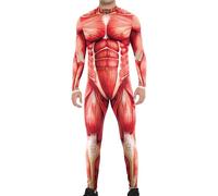 Muscle Body Suit - 3D Print Muscles Costume | Halloween Musclle Skeleton Bodysuit | Attack onn Titan Female Costumes | aotts Cosplay Outfit Adults Bodysuits Stretch Skinny Overall Jumpsuit