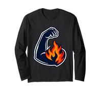 Muscle Burn Digital Art Long Sleeve T-Shirt