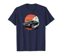 Muscle Car Burnout | Retro American Muscle Sunrise Sunset T-Shirt