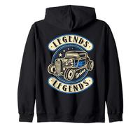 Muscle Car Classic Legends Drive Legends Hot Rod Zip Hoodie