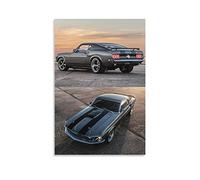 Muscle Car Poster Ford Mustang Mach 1 Boss 429 Poster Decorative Painting Canvas Wall Posters And Art Picture Print Modern Family Bedroom Decor Posters 12x18inch(30x45cm)