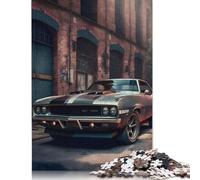 Muscle-Car-Puzzle für Erwachsene, 1000 Teile, hochanspruchsvolles DIY-Großpuzzle, Lernspielzeug, lustige Familienspiele, einzigartige Heimdekoration (75 x 50 cm)