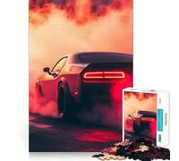 Muscle Car Smoke 1000 Piece Jigsaw Puzzles for Adults Jigsaw Brain Play Relax Mind Sharp Edge Premium Gift (50x75cm)