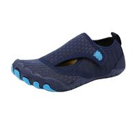 Muscle Fit Water Shoes Aqua Shoes for Men Women - Quick-Dry Non-Slip Lightweight Swim Footwear for Rock Pooling, Swimming, Kayaking Barefoot Breathable Slip On Holiday Traveling Beachwear(Dark Blue)
