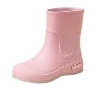 Muscle Fit Wellingtons Boots Ladies Women Wellies Fully Waterproof Snow Rain Muck Outdoor Mud Shoes Student Casual Fashion Outdoor Work Fishing Car Wash Kitchen Non Slip Rubber Water Shoes(Pink,5.5)