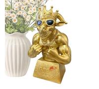 Muscle Goat Award Figurine, Funny Goat Sports Desk Decoration, Humorous Victory Statue for Winners Athletes Captains Teams, Resin Office Home Dorm Study Room Display Gift