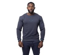 MUSCLE GYM Men’s Sweatshirt - Crew Neck, Premium Cotton-Poly Blend, Muscle Fit, Relaxed Jumper for Gym & Casual Wear | Muscle Works Gym Jumper (UK, Alpha, XXL, Regular, Regular, Smoked)