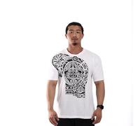 MUSCLE GYM - Men's Graphic T-Shirt - Soft Cotton, Crew Neck, Short Sleeve - Casual Athletic Fit with Eye-Catching Design for Style & Comfort - White - M