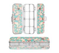 Muscle Hunk Man Cartoon Green Plastic Pencil Box Clear Double Layer Boxes Pens Case For School With Snap Lid