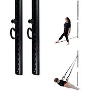 MUSCLE KIK Adjustable Workout Wall Anchor System - Sleek Home Gym & Resistance Band or Suspension Straps Wall Anchor for 100+ Exercises - 300lbs Pulling Power & Easy Installation | Black (2" x 40")