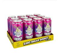 Muscle Moose - Moose Juice Extreme Energy | Caffeine Drink, BCAA & B Vitamins, Zero Sugar, Aspartame-free, Berry 500ml (12 Cans)