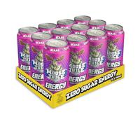 Muscle Moose Moose Juice Zero Sugar Energy Drink, Berry, 12 x 440 ml | High Caffeine, BCAA Blend, Sugar Free, Aspartame Free, Added B Vitamins, Low Calories