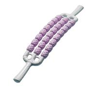 Muscle Roller Stick, 3 - Row Rollers Design for Fitness Enthusiasts, Runners,Manual Body Massager for Sore Muscles, Releasing Cramps, Back Tightness,Calf Soreness (Purple)