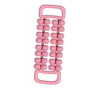 Muscle Roller Stick for Deep Tissue Relief, Full Body Massage Tool with Row Rollers, Self Myofascial Release for Neck, Back, Legs, Arms - Handheld Massager for Pain Relief, Knots & Tension- Pink
