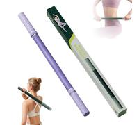 Muscle Roller Stick, Massage Roller Rod Stretching Rod Manual, Handheld, Release Tool for Waist Back Calves Legs, for Deep Tissue Massage & Maximum Muscle Recovery (Purple)