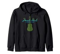 Muscle Shoals Alabama Guitar Design Zip Hoodie