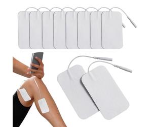Muscle Stimulator Electrode Pads - Ten Count Breathable Replacement Pads Soft Texture, EMS Attachment Set | Reliable Conductive Promoting Effective Sessions for Women Men Sufferers