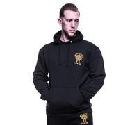 Muscle Works Gym Premium Pull Over Hoodies Top Mens Training Top With Hood MMA Boxing Gym Jumpers Black (XL)