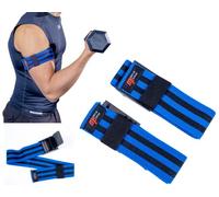 MuscleForge Blood Flow Restriction Bands, 2x Occlusion Bands for Arms, Elastic Bands with Buckle Fasteners for Muscle Building and Pump, BFR cuffs