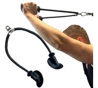 MuscleForge® Ergonomic Triceps Rope, Pull Down Tricep Rope Cable Attachment for Pulley, Cable machine, Non-slip Handles for Triceps, Biceps, Abdominal Training in Gym or Home