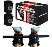 MuscleForge Gravity Boots with Safety Lock, Inversion Boots for Gravity Fitness Training (Pair), for Overhang on the Back and ABS Training, Comfortable 3cm Foam Padding