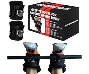 MuscleForge Gravity Boots with Safety Lock, Inversion Boots for Gravity Fitness Training (Pair), for Overhang on the Back and ABS Training, Comfortable 3cm Foam Padding