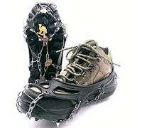 MuscleForge Mountain Crampons for Hiking, 19 Spikes, XL - 44-47, Stainless Steel, Black
