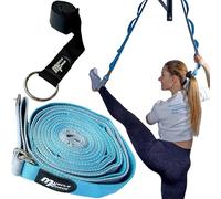 MuscleForge Yoga Strap for Stretching with Door Hook, 300 cm Leg Stretcher and Leg Stretch Strap for Ballet, Yoga, Pilates, Martial Arts Training - Adjustable Loops for Flexibility & Mobility