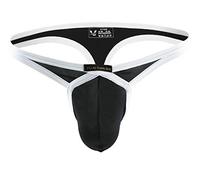 MuscleMate® Premium Men's Thong Sexy Sport Comfort G-String Hot Thong for Man Low Raise Underwear (XL, Black)