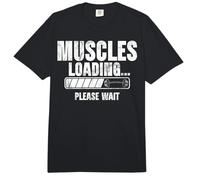 Muscles Loading Please Wait Benchpress Dumbbell Weights Gym Comfort Colors Adult Heavyweight T-Shirt