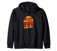Muscles Loading Please Wait Gym Fitness Workout Zip Hoodie