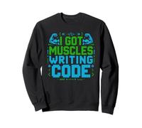 Muscles Writing Code Software Developer Programming Sweatshirt