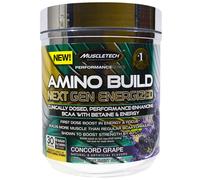 Muscletech, Amino Build Next Gen BCAA Formula With Betaine Energized, Concord Grape, 9.86 oz (280 g)