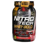 Muscletech, Nitro Tech, 100% Whey Gold, Strawberry, 2.20 lbs (999 g)