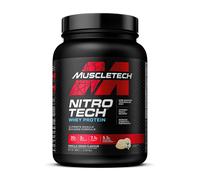 MuscleTech NitroTech Whey Protein Powder, Muscle Maintenance & Growth, Whey Isolate Protein Powder With 3g Creatine, Protein Shake For Men & Women, 6.8g BCAA, 20 Servings, 908g, Vanilla