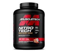 MuscleTech NitroTech 100% Whey Gold Protein Powder, Build Muscle Mass, Whey Isolate Protein Powder & Peptides, Protein Shake For Men & Women, 5.7g BCAA, 71 Servings, 2.27kg, Strawberry Shortcake
