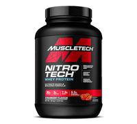 MuscleTech NitroTech Whey Protein Powder, Muscle Maintenance & Growth, Whey Isolate Protein Powder With 3g Creatine, Protein Shake For Men & Women, 7.3g BCAA, 40 Servings, 1.8g, Strawberry