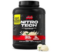 MuscleTech NitroTech Whey Protein Powder, Muscle Maintenance & Growth, Whey Isolate Protein Powder With 3g Creatine, Protein Shake For Men & Women, 6.8g BCAA, 40 Servings, 1.8g, Vanilla Cream