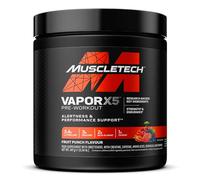 MuscleTech Vapor X5 Pre Workout Powder, Energy Drink with 3g Creatine Monohydrate Powder, Beta Alanine, Alertness and Performance with Caffeine, 30 Servings, 252g, Fruit Punch