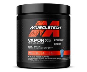MuscleTech Vapour X5 Pre-Workout, Blue Razz Freeze 252g