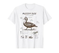 Muscovy Duck Anatomy Wildlife Bird Lover Ornithologist T-Shirt