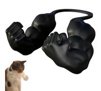 Muscular Arms for Cats, Cat Muscle Arms, Funny 3D Printed Pet Props Neck Hanging Arm, Novel Cat's Giant Hand Muscle Arm Clenched with Fists for Birthday Party, Halloween Costume Accessories(Black)