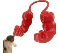 Muscular Arms for Cats, Cat Muscle Arms, Funny 3D Printed Pet Props Neck Hanging Arm, Novel Cat's Giant Hand Muscle Arm Clenched with Fists for Birthday Party, Halloween Costume Accessories(Red)