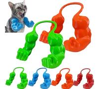 Muscular Arms for Cats, Reative Cat Muscle Arms, 3D Printed Creative Giant Strong Cat's Neck Arm, Halloween Cat Costume Funny Kitten Superhero Pet Cosplay Accessories Birthday Party Supplies(Green+Ora