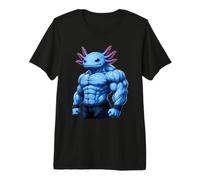 Muscular Axolotl Powerlifting Weightlifting Gym Workout Premium T-Shirt