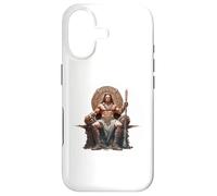 Muscular Barbarian Sitting on a Throne Case for iPhone 17