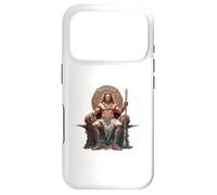 Muscular Barbarian Sitting on a Throne Case for iPhone 17 Pro