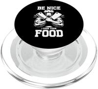 Muscular Buff Chef BeNice To Me I Cook Your Food Culinary PopSockets PopGrip for MagSafe